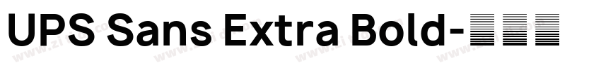 UPS Sans Extra Bold字体转换